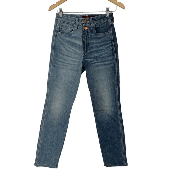 Y2K Jordache Skinny Jeans Vintage Crop 2-Tone Mid Rise 26 - Picture 1 of 12